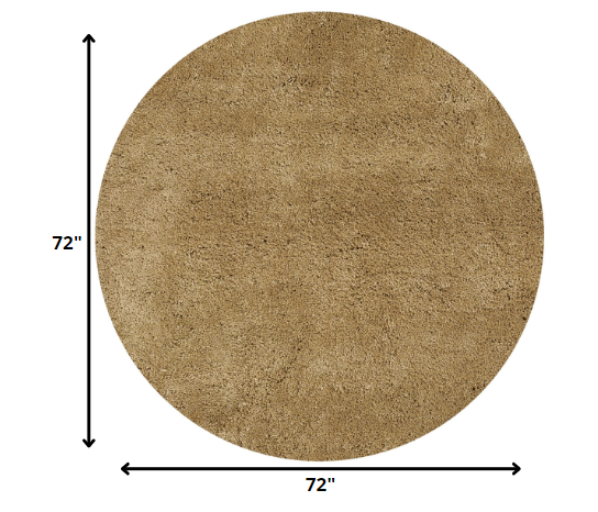 5' X 7' Gold Plain Indoor Area Rug