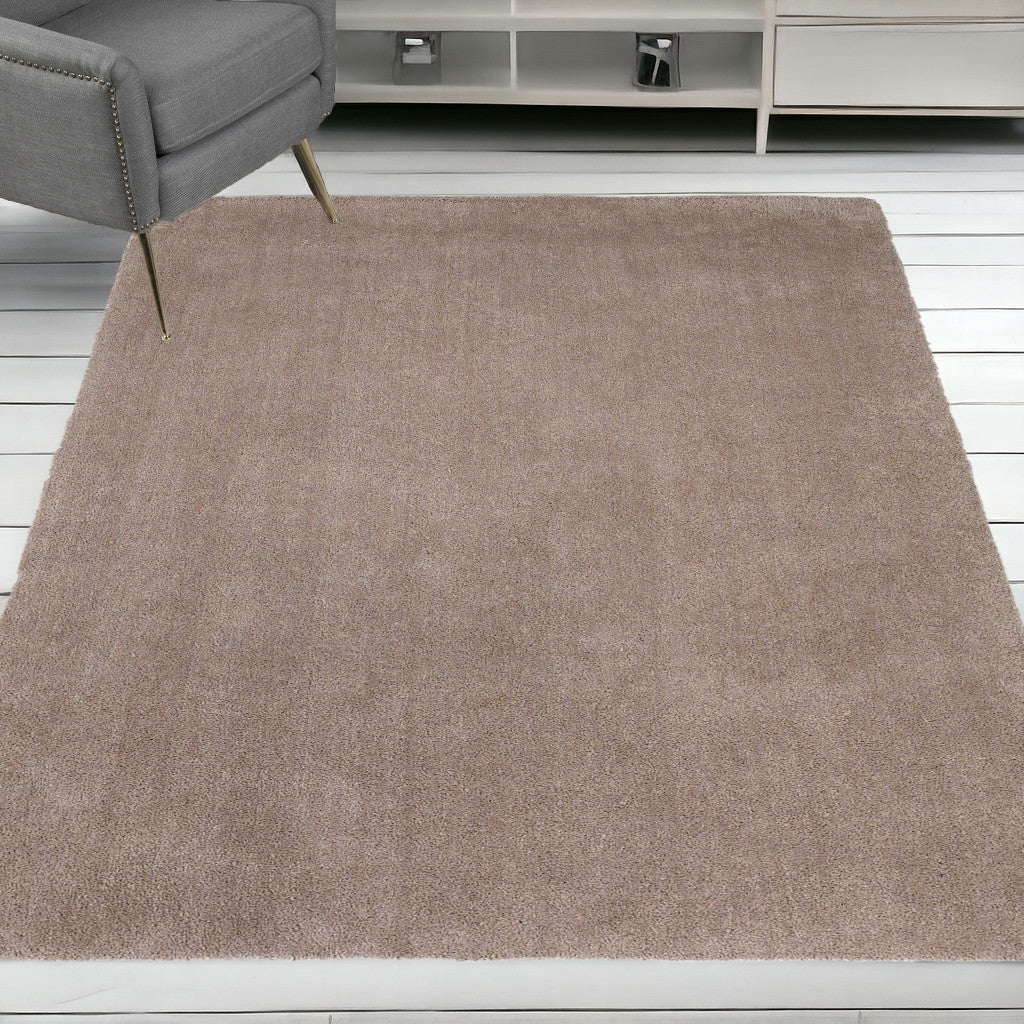 8' X 10'  Polyester Beige Area Rug