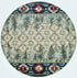 8' Ivory and Blue Abstract Area Rug