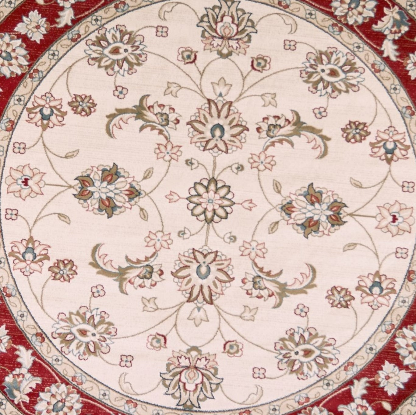 9' X 12'  Polypropylene Ivory Or Red Area Rug