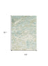 5' X 8' Sand Gray and Green Abstract Area Rug