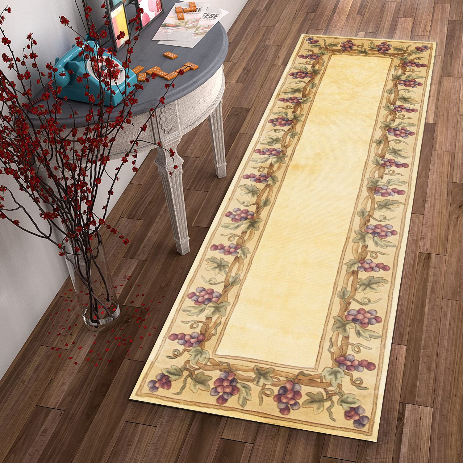 3' X 5' Ivory Wool Floral Hand Tufted Area Rug