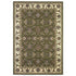 Green And Ivory Octagon Floral Vines Area Rug