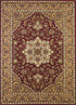 8' Red And Beige Area Rug