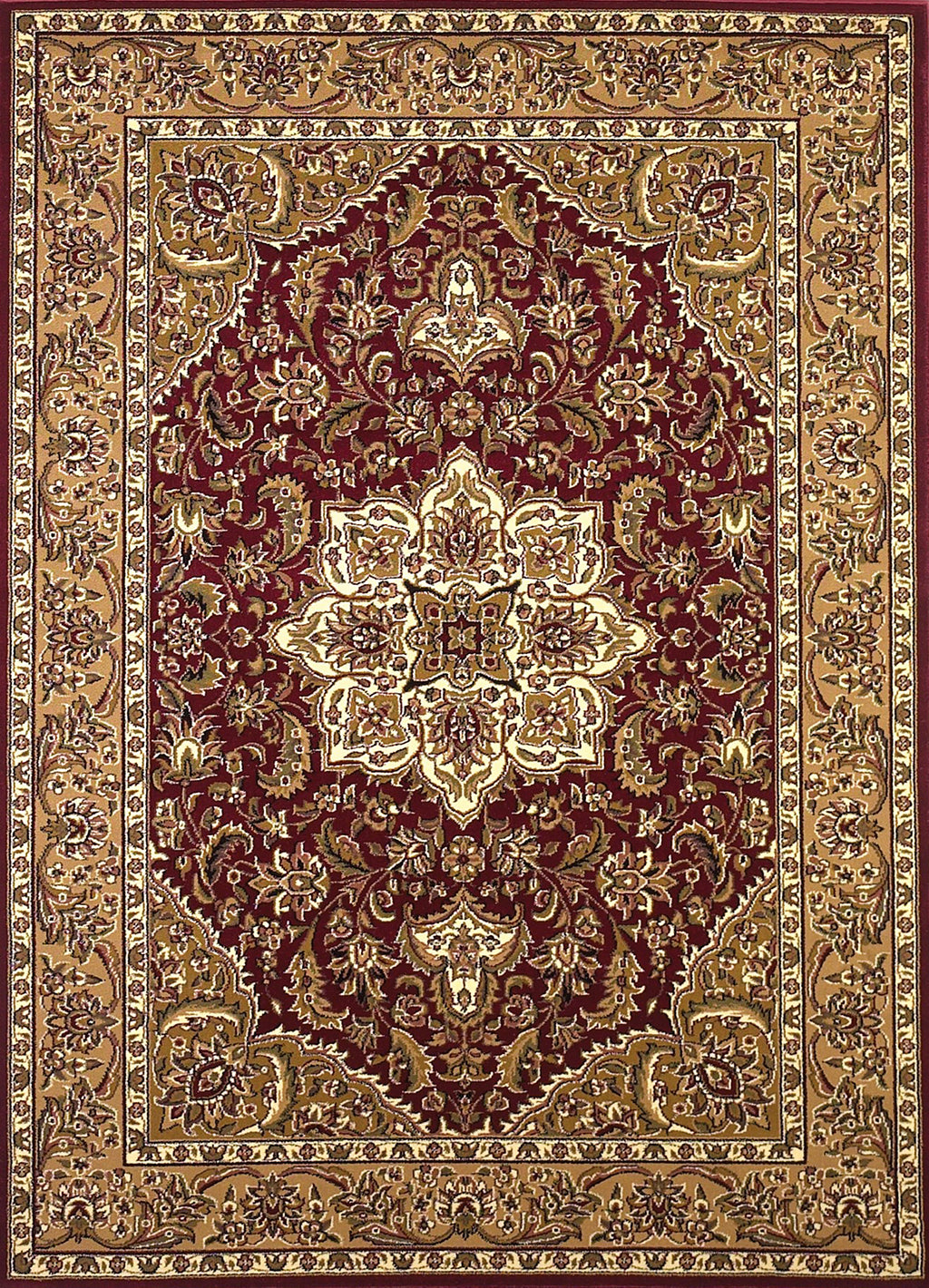 7' X 10'  Polypropylene Red Or  Beige Area Rug