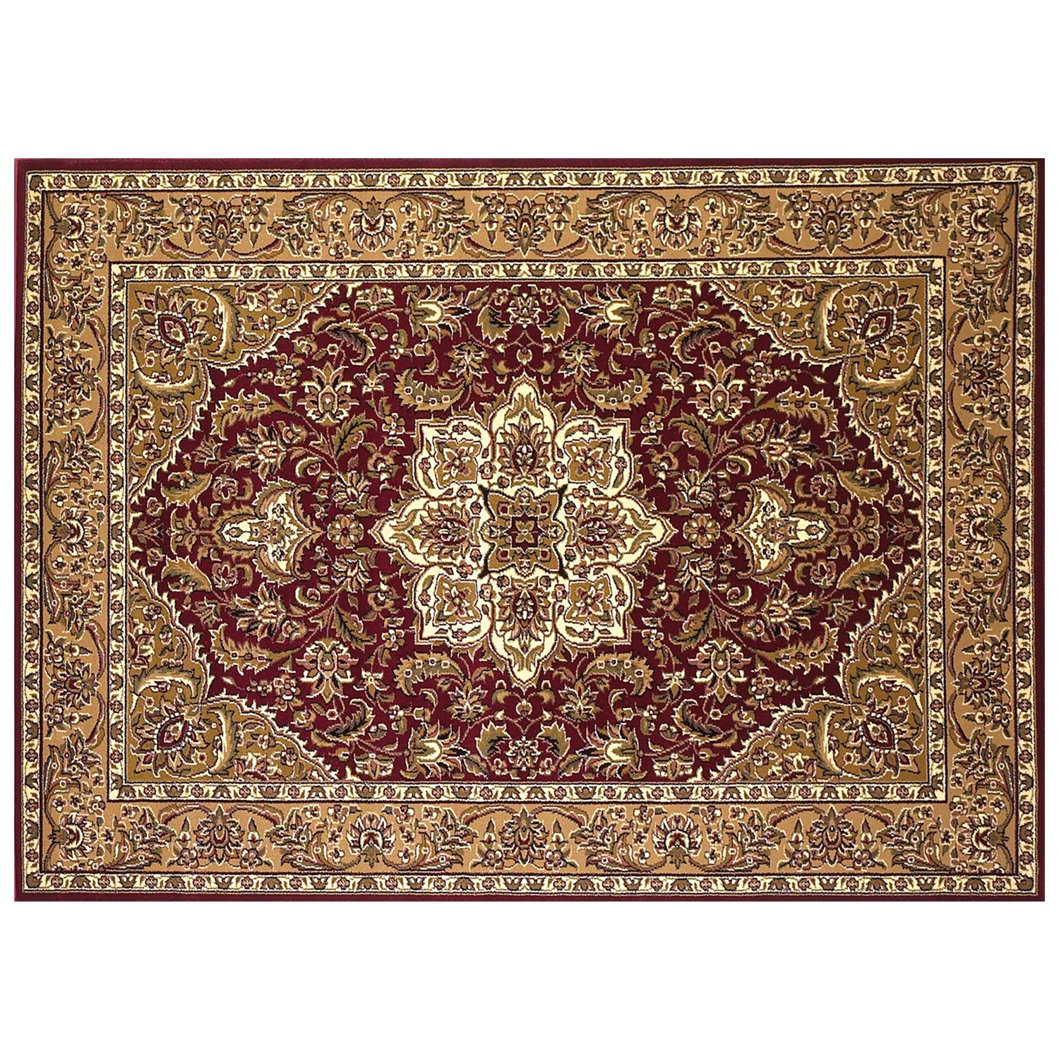 7' X 10'  Polypropylene Red Or  Beige Area Rug