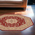 8' Red And Beige Area Rug