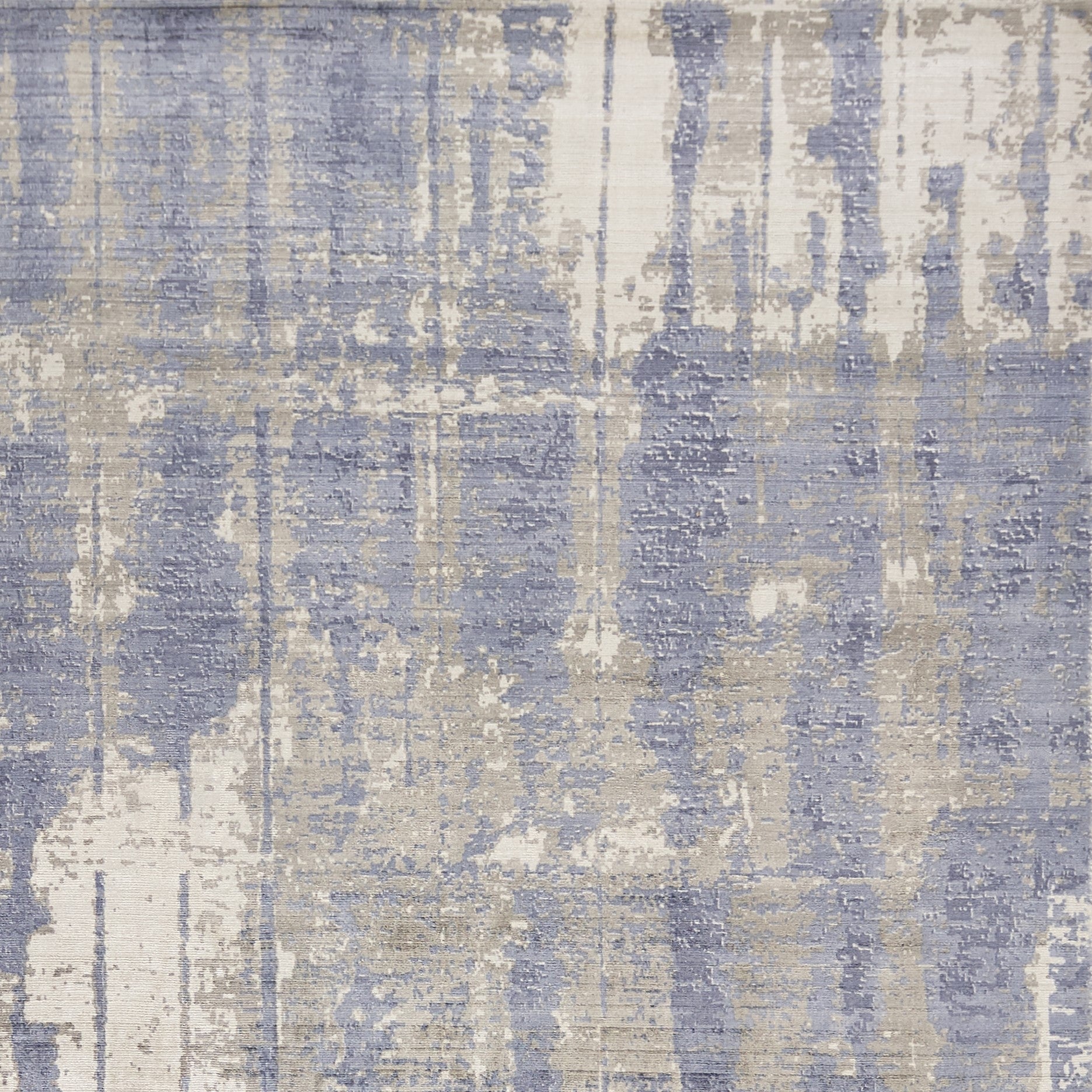 5'X7' Grey Blue Hand Loomed Abstract Brushstroke Indoor Area Rug