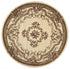 8' Ivory Round Floral Area Rug