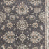 8' Gray And Ivory Round Floral Area Rug