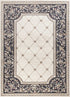 5' X 8' Ivory Or Grey Diamond Bordered Area Rug