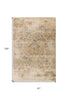 8'X11' Champagne Beige Machine Woven Damask Indoor Area Rug