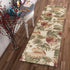 3' X 5' Beige Palm Leaves Wool Indoor Area Rug