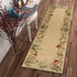 8' X 11'  Wool Ivory Tropical Greenery Area Rug