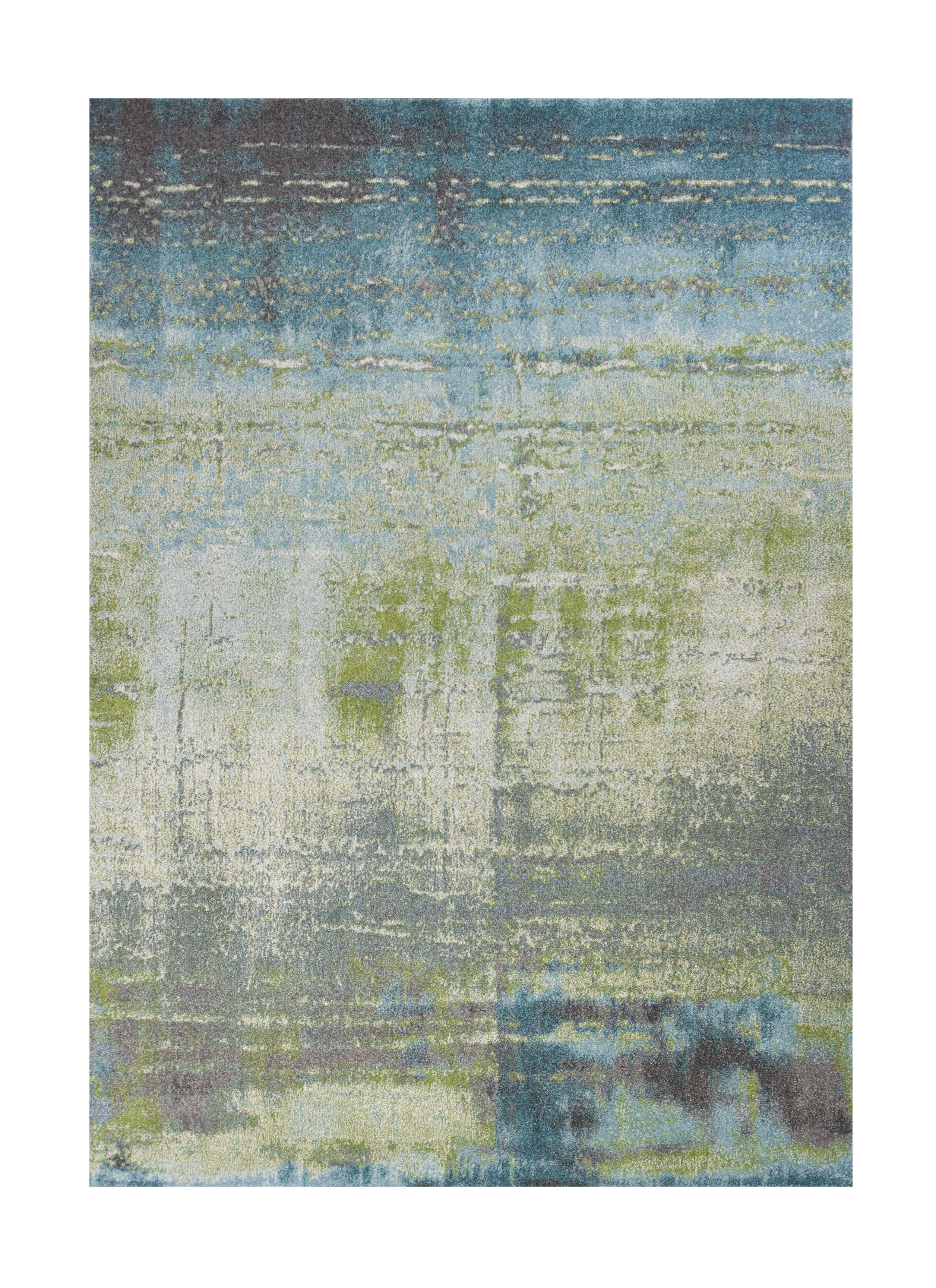 7' X 10'  Polypropylene Blue Or  Green Area Rug