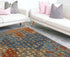 9' X 13'  Polypropylene Blue Or  Coral  Area Rug