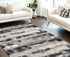 5'X8' Shades Of Grey Machine Woven Abstract Brushstroke Indoor Area Rug