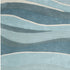 5' x 8' Aquamarine Abstract Waves Hand Tufted Wool Area Rug