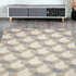 8'X11' Ivory Grey Hand Tufted Geometric Chain Pattern Indoor Area Rug