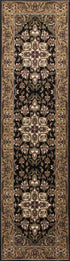 2' X 3' Beige And Black Floral Medallion Area Rug