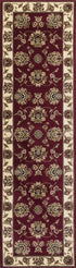 2' X 3' Red And Ivory Floral Area Rug