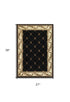 7' X 10'  Polypropylene Black Area Rug