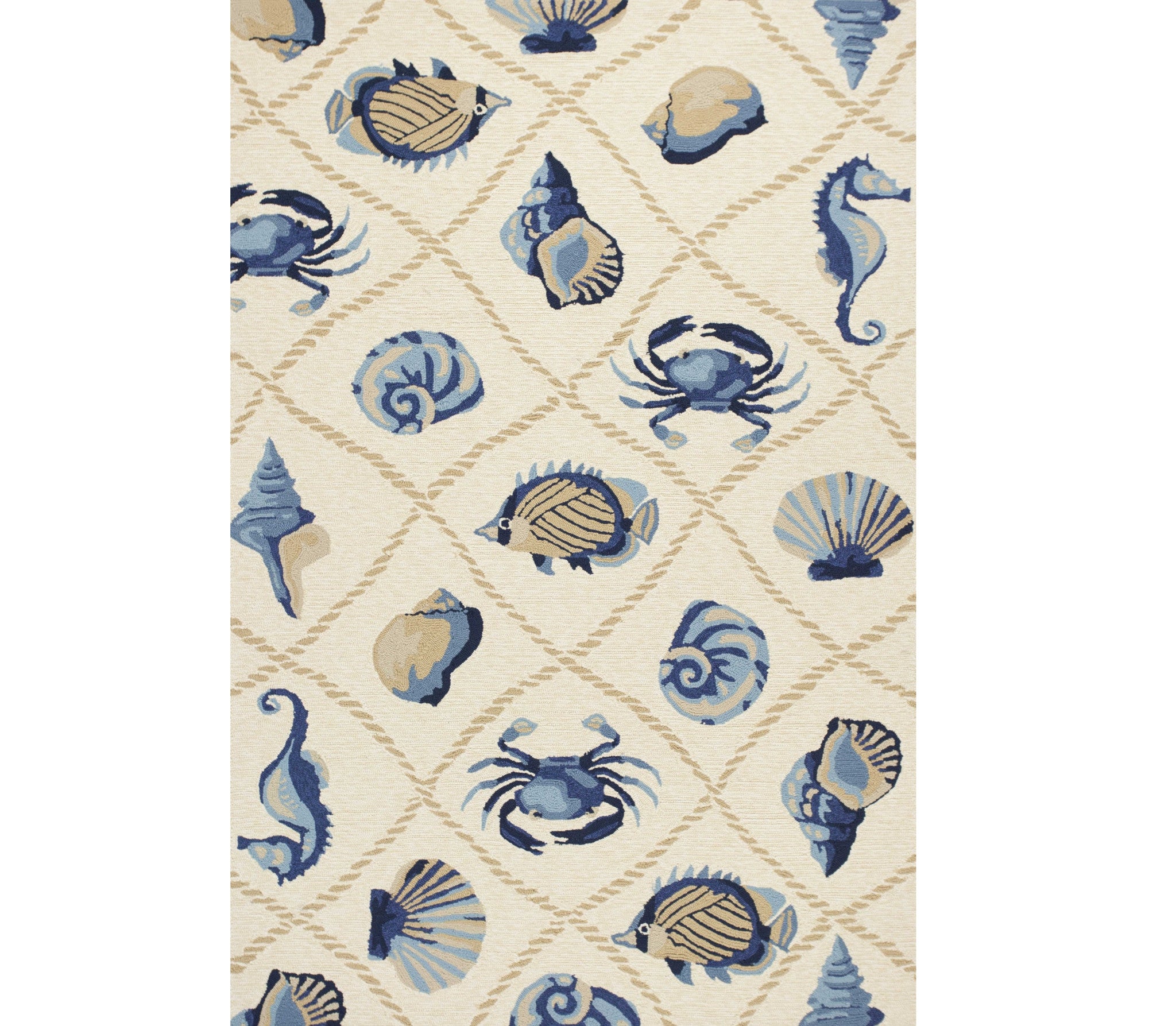 2' x 3' Beige Hand Tufted Area Rug