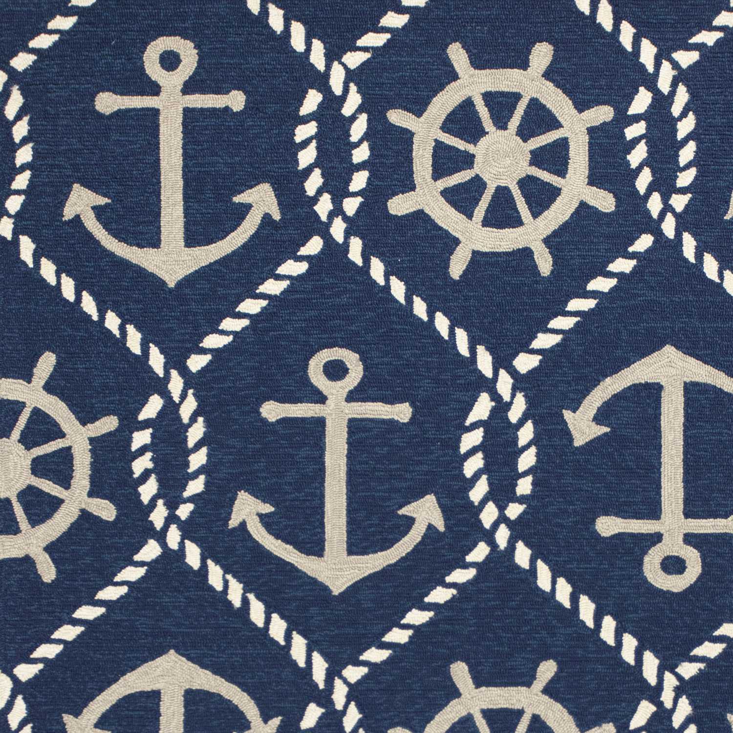 7' X 9'  Uv Treated Polypropylene Navy Area Rug