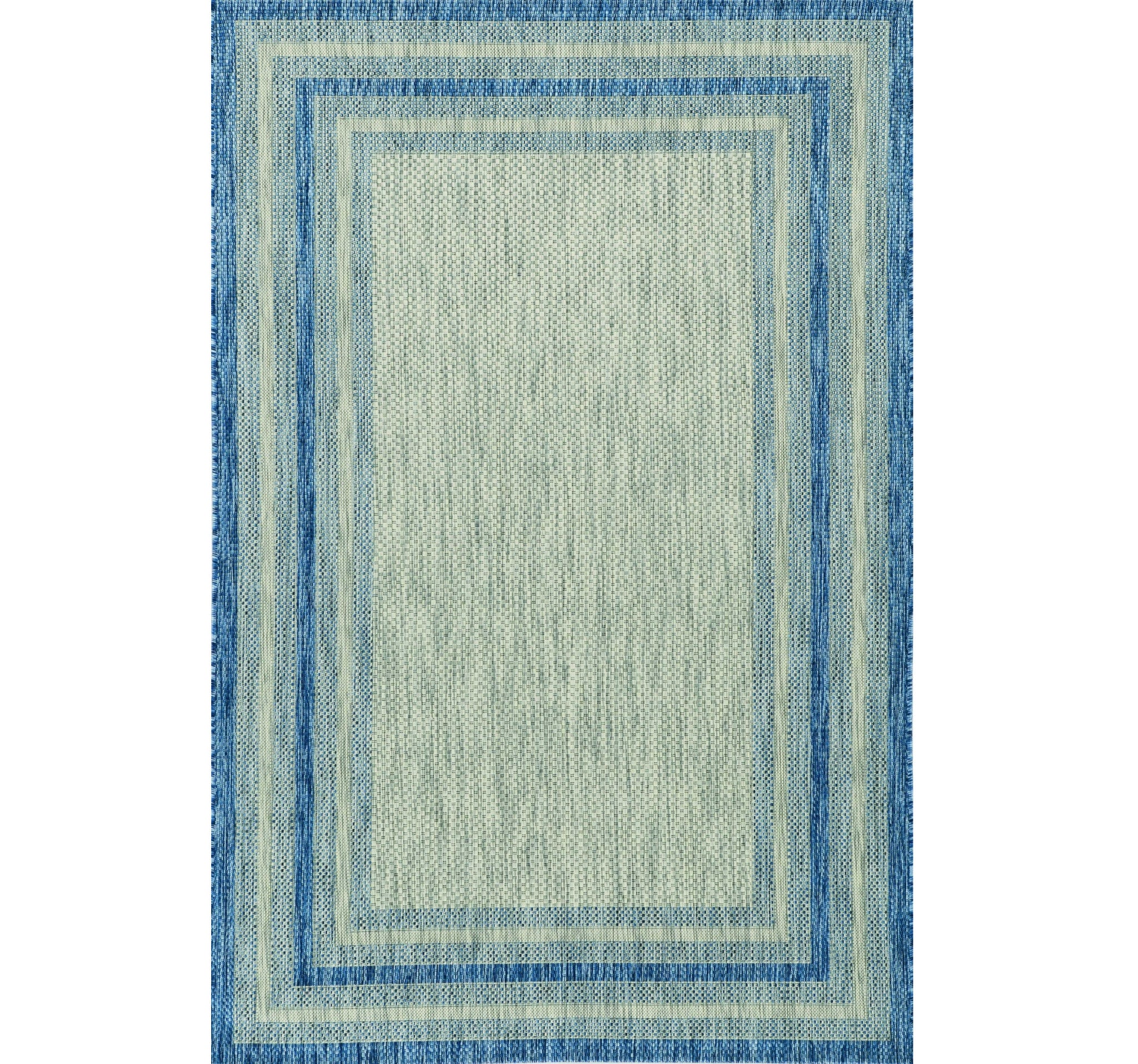 3' X 5' Uv Treated Polypropylene Grey Or Denim Area Rug