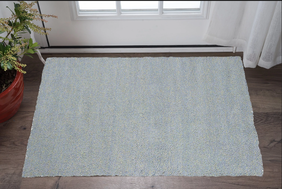 6' Blue Heather Round Indoor Shag Rug