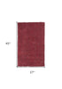 5' X 7' Red Heather Plain Indoor Area Rug