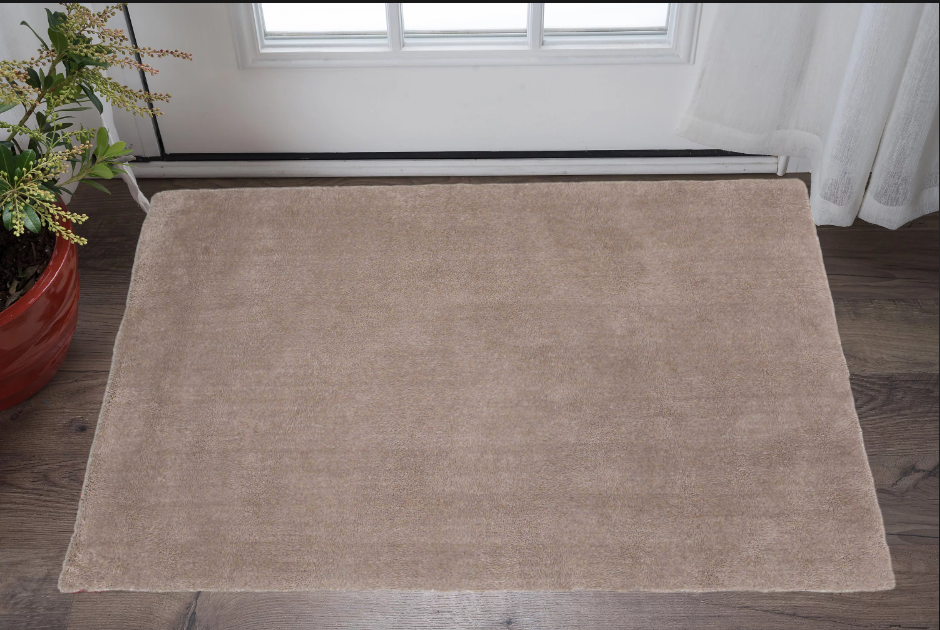 8' X 10'  Polyester Beige Area Rug