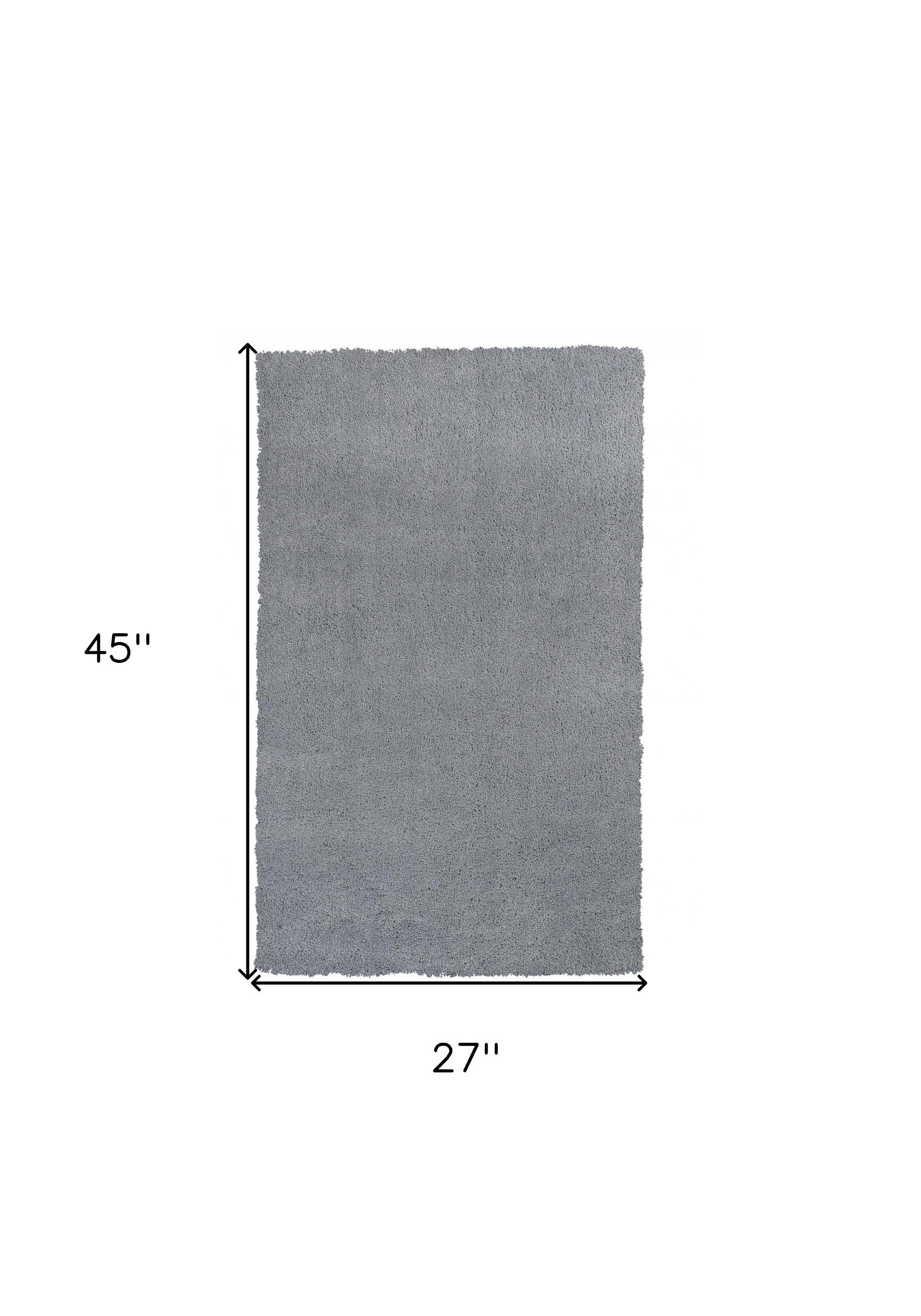 5' X 7' Grey Plain Indoor Area Rug