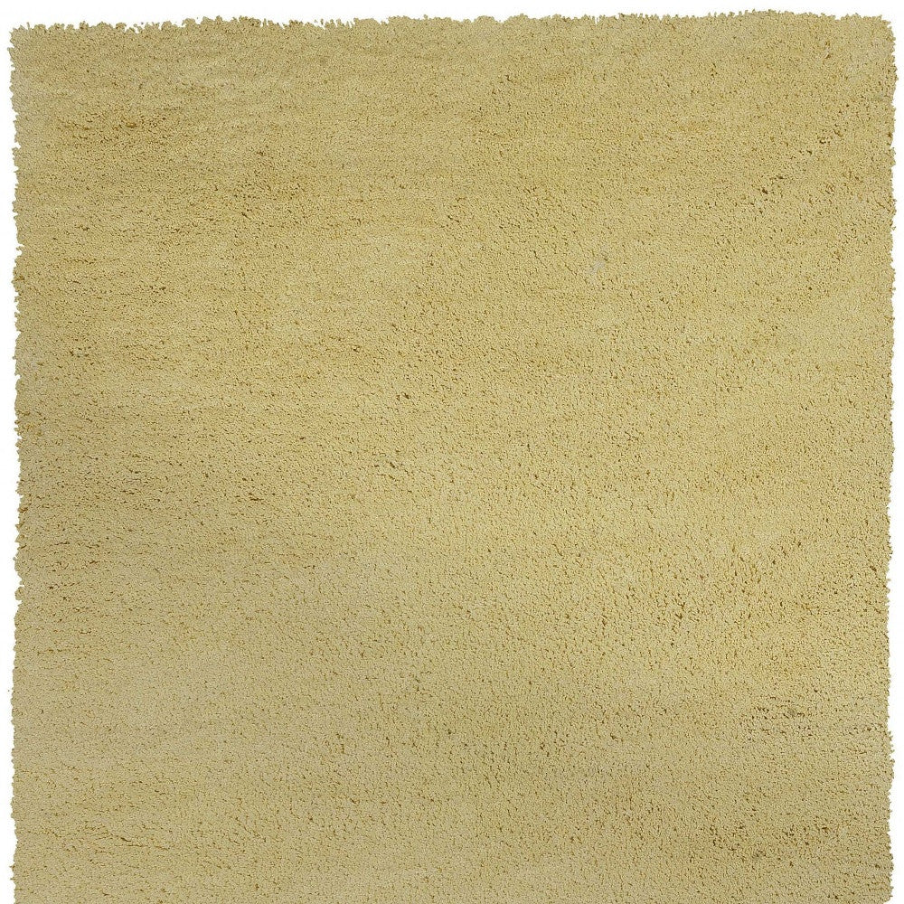 9' X 13' Polyester Canary Yellow Area Rug