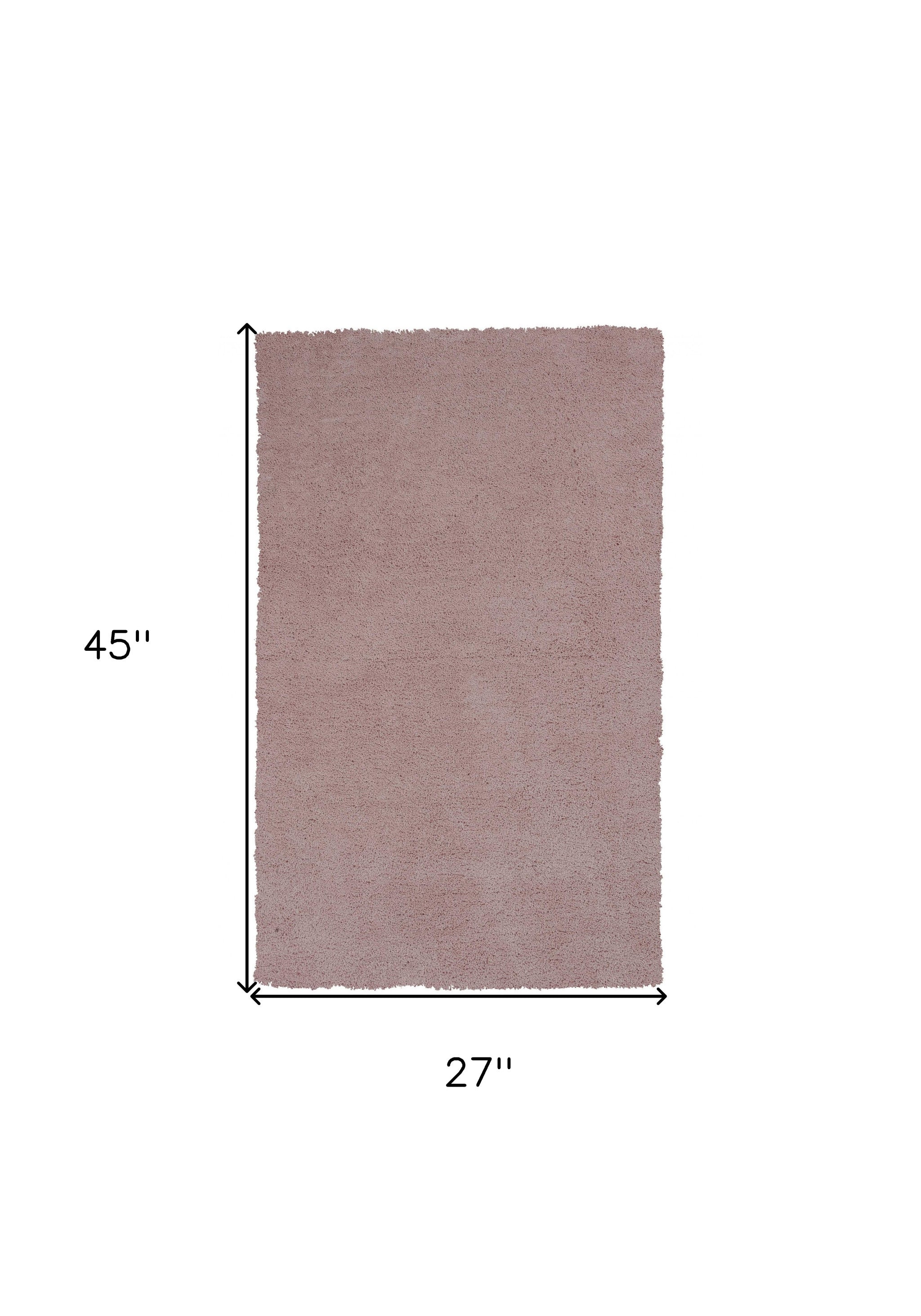 5' X 7' Rose Pink Plain Indoor Area Rug