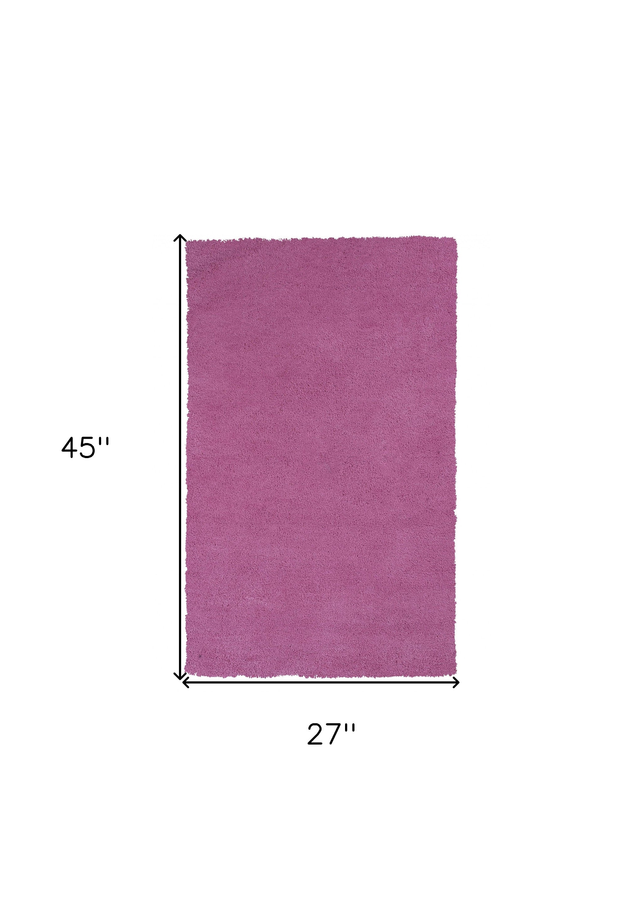 8' X 10' Polyester Hot Pink Area Rug