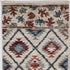 8' Ivory Machine Woven Geometric Lodge Indoor Runner Rug