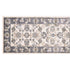 9'X12' Ivory Grey Bordered Floral Indoor Area Rug