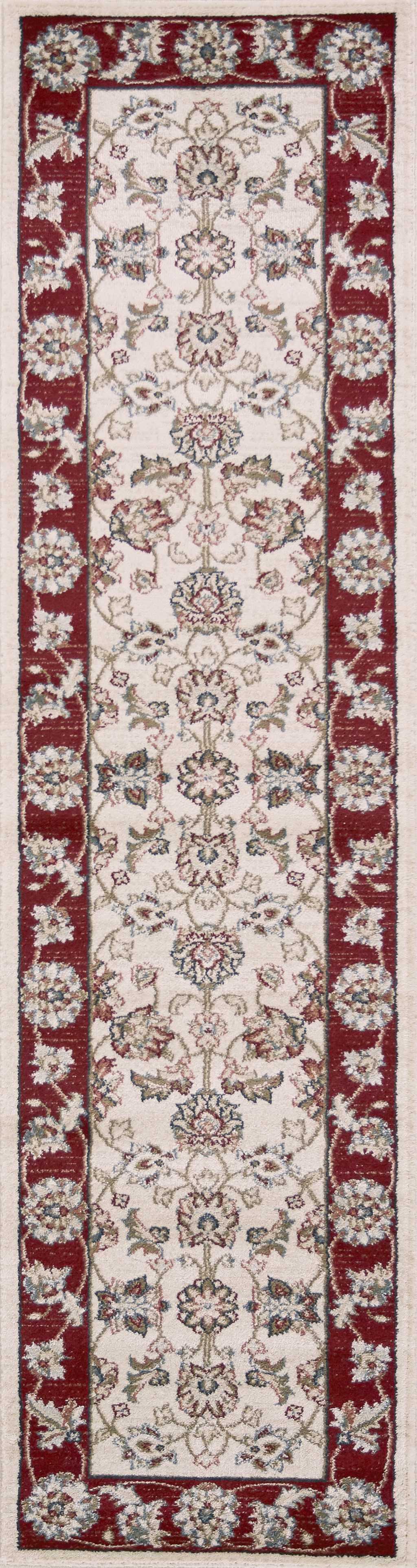 9' X 12'  Polypropylene Ivory Or Red Area Rug