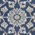 5' X 8' Denim Floral Vines Uv Treated Area Rug