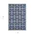 3' X 5' Blue and Ivory Area Rug