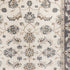 9'X12' Ivory Grey Bordered Floral Indoor Area Rug