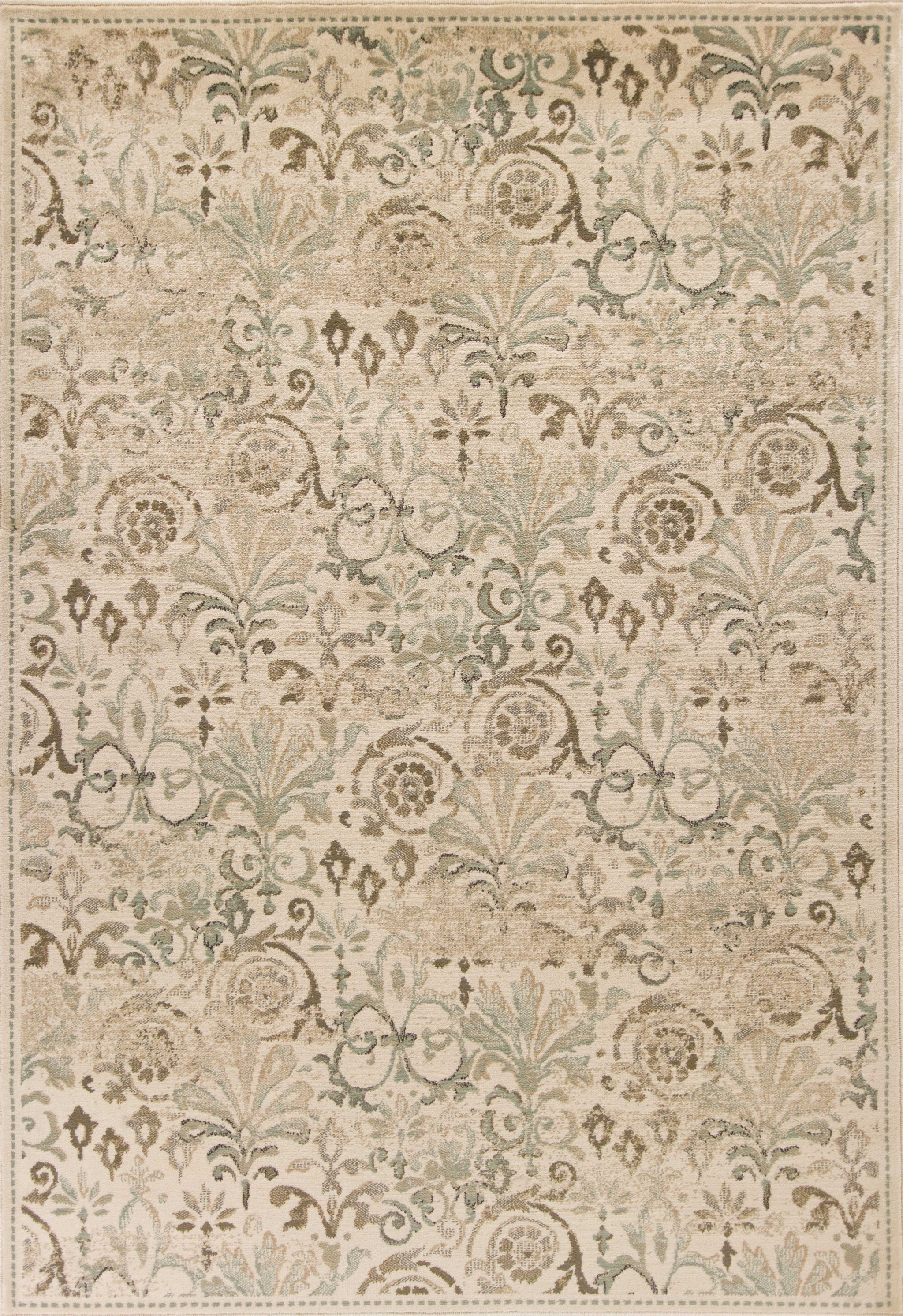 5' X 8' Ivory Vintage Area Rug