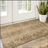 5'X8' Beige Machine Woven Distressed Floral Traditional Indoor Area Rug