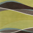 8' Lime Mocha Hand Tufted Abstract Waves Indoor Runner Rug