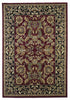 5' X 8' Red Or Black Floral Bordered Area Rug