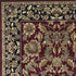 5' X 8' Red Or Black Floral Bordered Area Rug