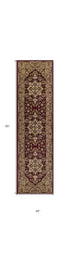 8' Red And Beige Area Rug