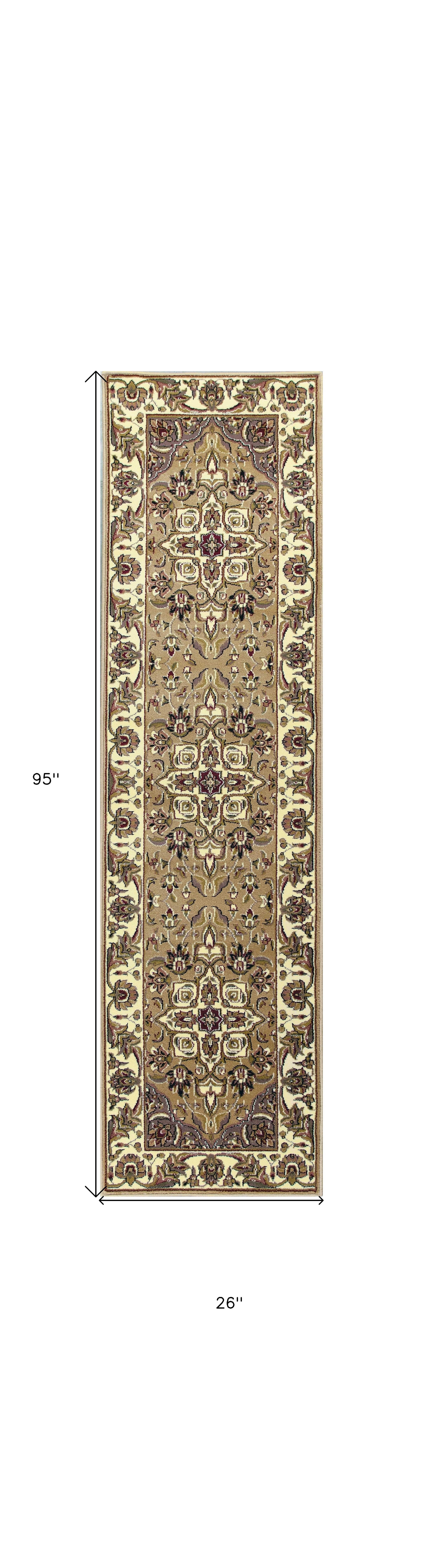 8' Beige And Ivory Area Rug