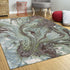 9' X 13'  Green And Brown Abstract Marble Area Rug